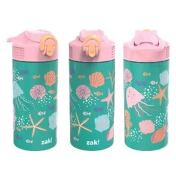 Zak Designs 14 oz Kids Water Bottle Stainless Steel Vacuum Insulated for Cold Drinks, Indoor/Outdoor -WATER BOTTLES Sales unnamed file 4592