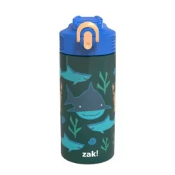 Zak Designs 14 oz Kids Water Bottle Stainless Steel Vacuum Insulated for Cold Drinks, Indoor/Outdoor -WATER BOTTLES Sales unnamed file 4595