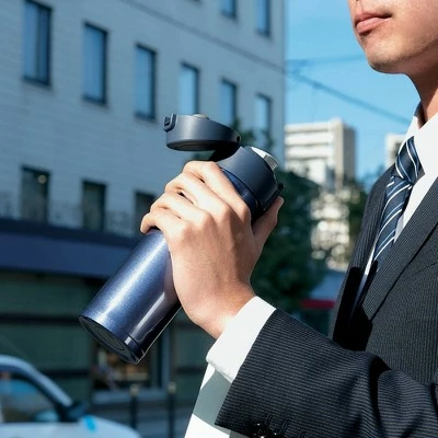 Zojirushi 12oz Stainless Steel Vacuum Insulated Mug with SlickSteel Interior - Smoky Blue 7 Zojirushi 12oz Stainless Steel Vacuum Insulated Mug with SlickSteel Interior - Smoky Blue - Image 5