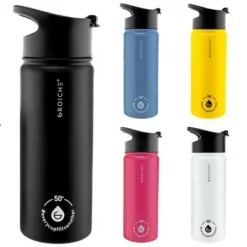 Grosche CHICAGO STEEL Insulated Tea Infusion Travel Flask -WATER BOTTLES Sales unnamed file 470