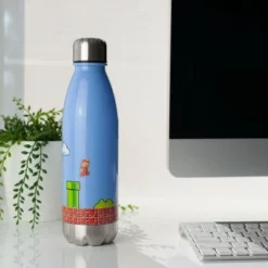 Just Funky Super Mario Bros Water Bottle | 17 oz | Mario Collectibles -WATER BOTTLES Sales unnamed file 4751