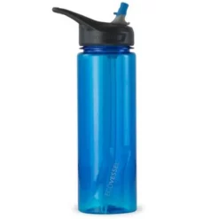 EcoVessel 24oz Wave Tritan Plastic Water Bottle with Straw Top Boulder Blue -WATER BOTTLES Sales unnamed file 4755