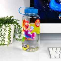 Just Funky Super Mario Bros 6-Inch Plastic Water Bottle | Super Star Ice Cubes -WATER BOTTLES Sales unnamed file 4761