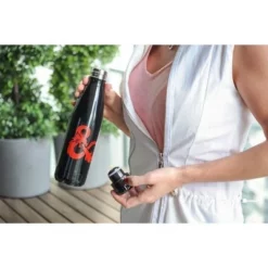 Just Funky Dungeons & Dragons Logo | Metal Stainless Steel Water Bottle | Holds 17 Ounces -WATER BOTTLES Sales unnamed file 4973