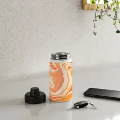 Sunshinecanteen Orange Marble Water Bottle - Society6 -WATER BOTTLES Sales unnamed file 5188