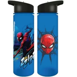 Spider-Man Marvel Spiderman Web Slinging 24 Oz. Single Wall Plastic Water Bottle