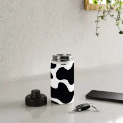 MariaMariaCreative Mooooo Black and White Water Bottle - Society6 -WATER BOTTLES Sales unnamed file 5501