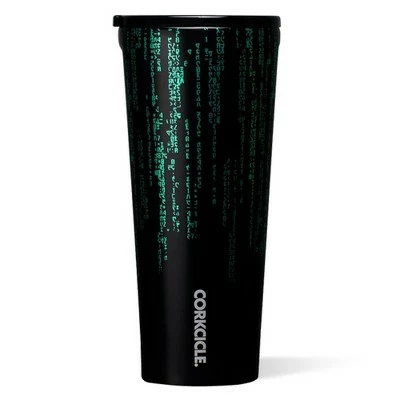 Corkcicle 24 Ounce The Matrix Binary Code Tumbler Stainless Steel Triple Insulated Water Bottle with Sliding Shatter Proof Lid and Slip Proof Bottom 3 Corkcicle 24 Ounce The Matrix Binary Code Tumbler Stainless Steel Triple Insulated Water Bottle with Sliding Shatter Proof Lid and Slip Proof Bottom