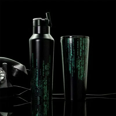 Corkcicle 24 Ounce The Matrix Binary Code Tumbler Stainless Steel Triple Insulated Water Bottle with Sliding Shatter Proof Lid and Slip Proof Bottom 5 Corkcicle 24 Ounce The Matrix Binary Code Tumbler Stainless Steel Triple Insulated Water Bottle with Sliding Shatter Proof Lid and Slip Proof Bottom - Image 3