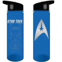 Star Trek U.S.S. Enterprise Shield Symbol Blue Reusable Water Bottle
