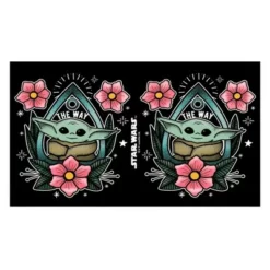 Star Wars The Mandalorian The Child Flower Tattoo Stainless Steel Water Bottle