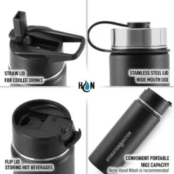 Hydration Nation Thermo Stainless Steel Vacuum Insulated Water Bottle -WATER BOTTLES Sales unnamed file 5662