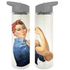 Smithsonian Rosie The Riveter UV Print 24 Oz. Spill Proof Plastic Water Bottle