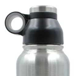 Brentwood GeoJug 40oz Stainless Steel Vacuum Insulated Water Bottle in Black