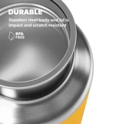 Dometic THRM66 Thermo 22 Ounce Stainless Steel Ergonomic Vacuum Sealed Bottle with Double Wall Insulation, Fits All Standard Cup Holders, Glow -WATER BOTTLES Sales unnamed file 5721