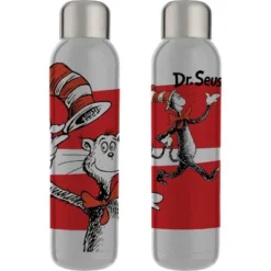 The Cat In The Hat Dr. Seuss Cat In The Hat Striped UV Print 22 Oz. Stainless Steel Water Bottle