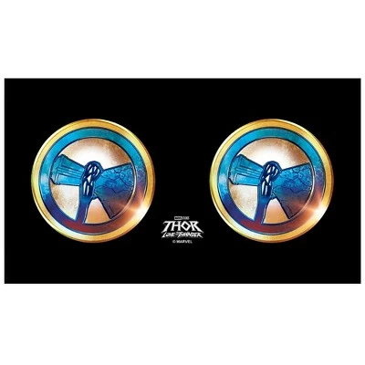 Marvel: Thor: Love and Thunder Stormbreaker Gold and Blue Emblem Stainless Steel Water Bottle 3 Marvel: Thor: Love and Thunder Stormbreaker Gold and Blue Emblem Stainless Steel Water Bottle