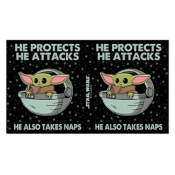 Star Wars The Mandalorian The Child Protects Attacks Naps Stainless Steel Water Bottle