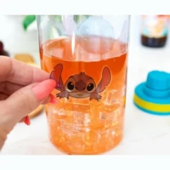 Toynk Silver Buffalo Disney Lilo & Stitch Flowers 32-Ounce Twist Spout Water Bottle And Sticker Set -WATER BOTTLES Sales unnamed file 5857