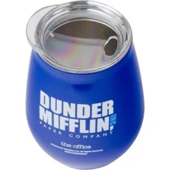 Silver Buffalo The Office Dunder Mifflin 10 Ounce Double Wall Stainless Steel Tumbler w/ Lid