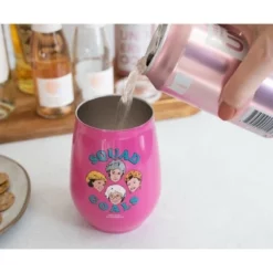 Silver Buffalo The Golden Girls "Squad Goals" 10-Ounce Stainless Steel Stemless Tumbler w/ Lid -WATER BOTTLES Sales unnamed file 6087