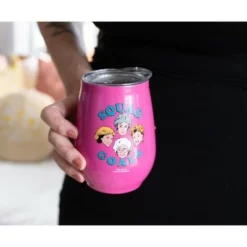 Silver Buffalo The Golden Girls "Squad Goals" 10-Ounce Stainless Steel Stemless Tumbler w/ Lid -WATER BOTTLES Sales unnamed file 6089