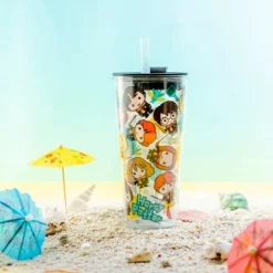 Zak Designs 16oz Double-Wall Insulation Travel Tumbler Plastic with Lid and Straw -WATER BOTTLES Sales unnamed file 629