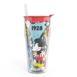 Zak Designs 16oz Double-Wall Insulation Travel Tumbler Plastic with Lid and Straw -WATER BOTTLES Sales unnamed file 632