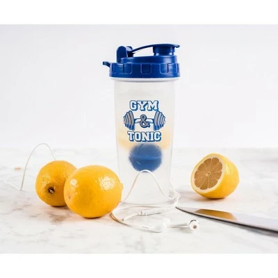 Toynk "Gym & Tonic" Plastic Shaker Bottle | Holds Ounces 5 Toynk "Gym & Tonic" Plastic Shaker Bottle | Holds Ounces - Image 3