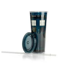 Seven20 Doctor Who TARDIS 20oz Tumbler Travel Cup w/ Lid and Straw -WATER BOTTLES Sales unnamed file 691