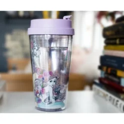 Silver Buffalo Disney Princesses Double-Walled Plastic Tumbler With Lid | Holds 16 Ounces -WATER BOTTLES Sales unnamed file 701