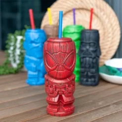 Beeline Creative Geeki Tikis Marvel Spider-Man Tumbler | Tiki Style Cup | Holds 21 Ounces -WATER BOTTLES Sales unnamed file 708