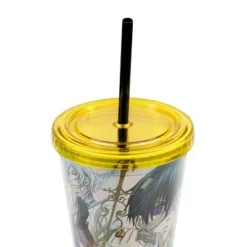 Just Funky Black Butler Sebastian Foil Print 16oz Carnival Cup -WATER BOTTLES Sales unnamed file 777