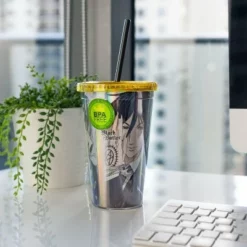 Just Funky Black Butler Sebastian Foil Print 16oz Carnival Cup -WATER BOTTLES Sales unnamed file 778