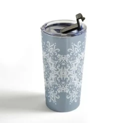 Society6 Lisa Argyropoulos Snowfrost Travel Mug 20 oz Stainless Steel Travel Mug - Deny Designs -WATER BOTTLES Sales unnamed file 782