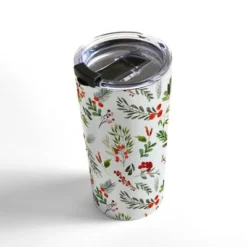 Society6 Marta Barragan Camarasa Christmas Botany 001 Travel Mug 20 oz Stainless Steel Travel Mug - Deny Designs