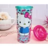 Silver Buffalo Hello Kitty Bows and Hearts Carnival Cup with Lid and Straw | Holds 20 Ounces -WATER BOTTLES Sales unnamed file 825