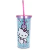 Silver Buffalo Hello Kitty Stacked Donuts Carnival Cup with Lid and Straw | Holds 20 Ounces -WATER BOTTLES Sales unnamed file 830
