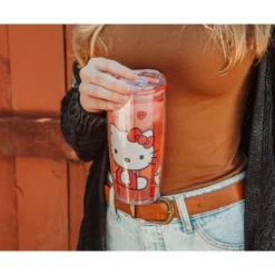 Silver Buffalo Sanrio Hello Kitty Pumpkin Spice Travel Tumbler w/ Slide Close Lid | 20 Ounces -WATER BOTTLES Sales unnamed file 882