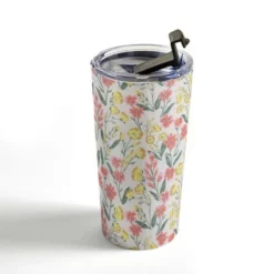 Society6 Schatzi Brown Penelope Floral Summer 20 oz Stainless Steel Travel Mug - Deny Designs -WATER BOTTLES Sales unnamed file 898