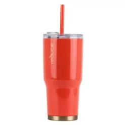 Reduce 34oz Cold1 Insulated Stainless Steel Straw Tumbler Cayenne