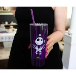 The Nightmare Before Christmas Silver Buffalo Nightmare Before Christmas Jack Hands 22oz Stainless Steel Tumbler w/ Straw -WATER BOTTLES Sales unnamed file 928