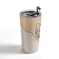 Society6 Allie Falcon Good Fortune Gal Neutral 20 oz Stainless Steel Travel Mug - Deny Designs -WATER BOTTLES Sales unnamed file 949