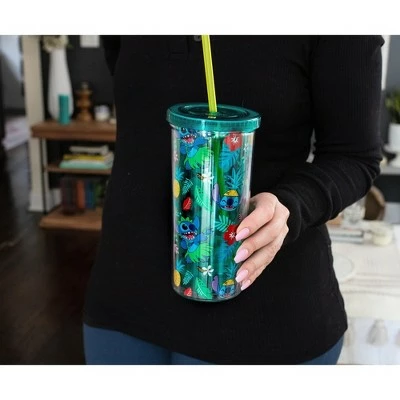 Toynk Silver Buffalo Disney Lilo & Stitch Tropical Summer Icons Carnival Cup with Lid and Straw 4 Toynk Silver Buffalo Disney Lilo & Stitch Tropical Summer Icons Carnival Cup with Lid and Straw - Image 2