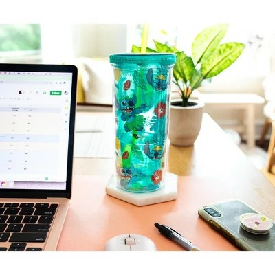 Toynk Silver Buffalo Disney Lilo & Stitch Tropical Summer Icons Carnival Cup with Lid and Straw 7 Toynk Silver Buffalo Disney Lilo & Stitch Tropical Summer Icons Carnival Cup with Lid and Straw - Image 5
