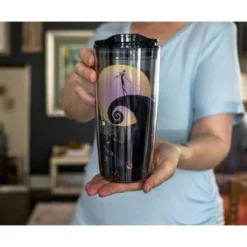 The Nightmare Before Christmas Silver Buffalo Nightmare Before Christmas Jack Spiral Hill 20oz Double Wall Travel Tumbler -WATER BOTTLES Sales unnamed file 990
