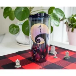 The Nightmare Before Christmas Silver Buffalo Nightmare Before Christmas Jack Spiral Hill 20oz Double Wall Travel Tumbler -WATER BOTTLES Sales unnamed file 993