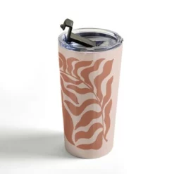 Society6 Beshka Kueser Reach Peachy Pink Clay 20 oz Stainless Steel Travel Mug - Deny Designs -WATER BOTTLES Sales unnamed file 995